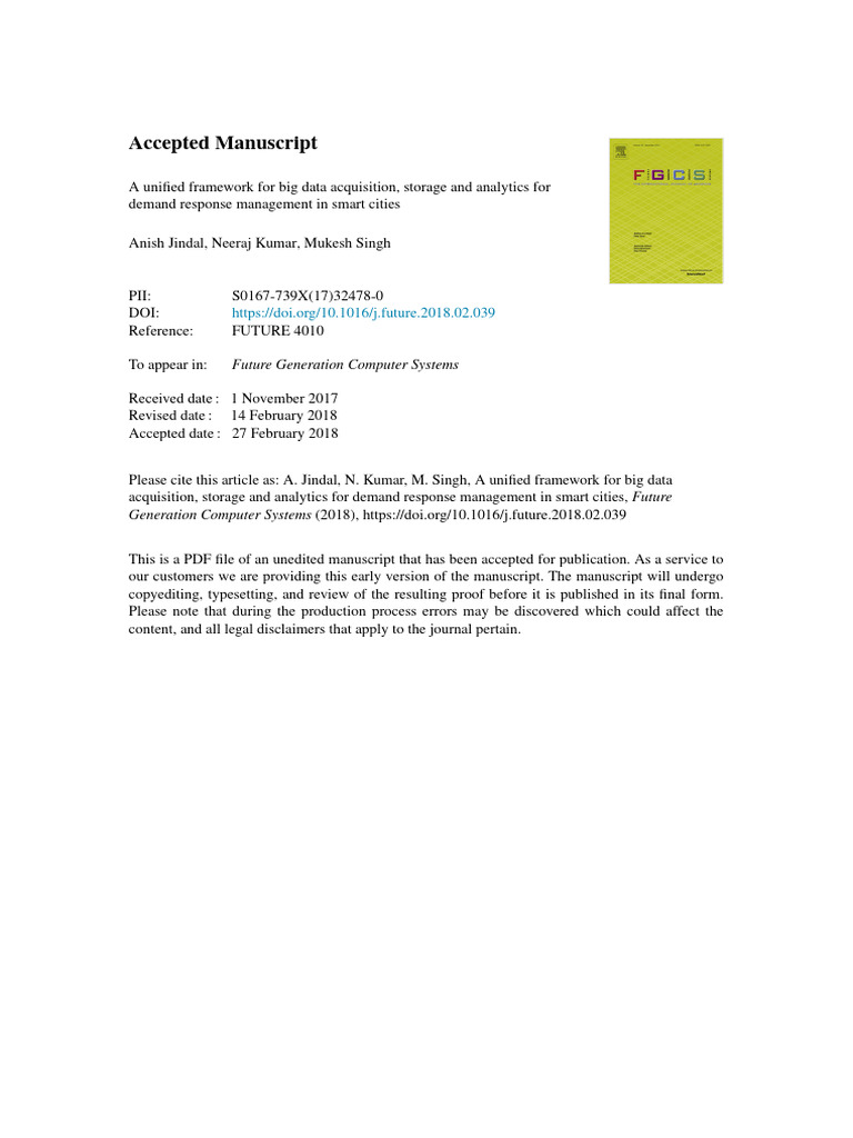 A Unified Framework For Big Data Acquisition, Storage, and Analytics ...