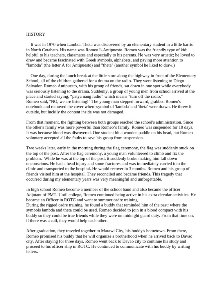 Lambda Theta Psi History | PDF
