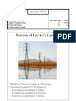 Solution of Laplace's Equation: Ain Shams University College of Engineering 2 Year Electrical Electromagnetic Fields