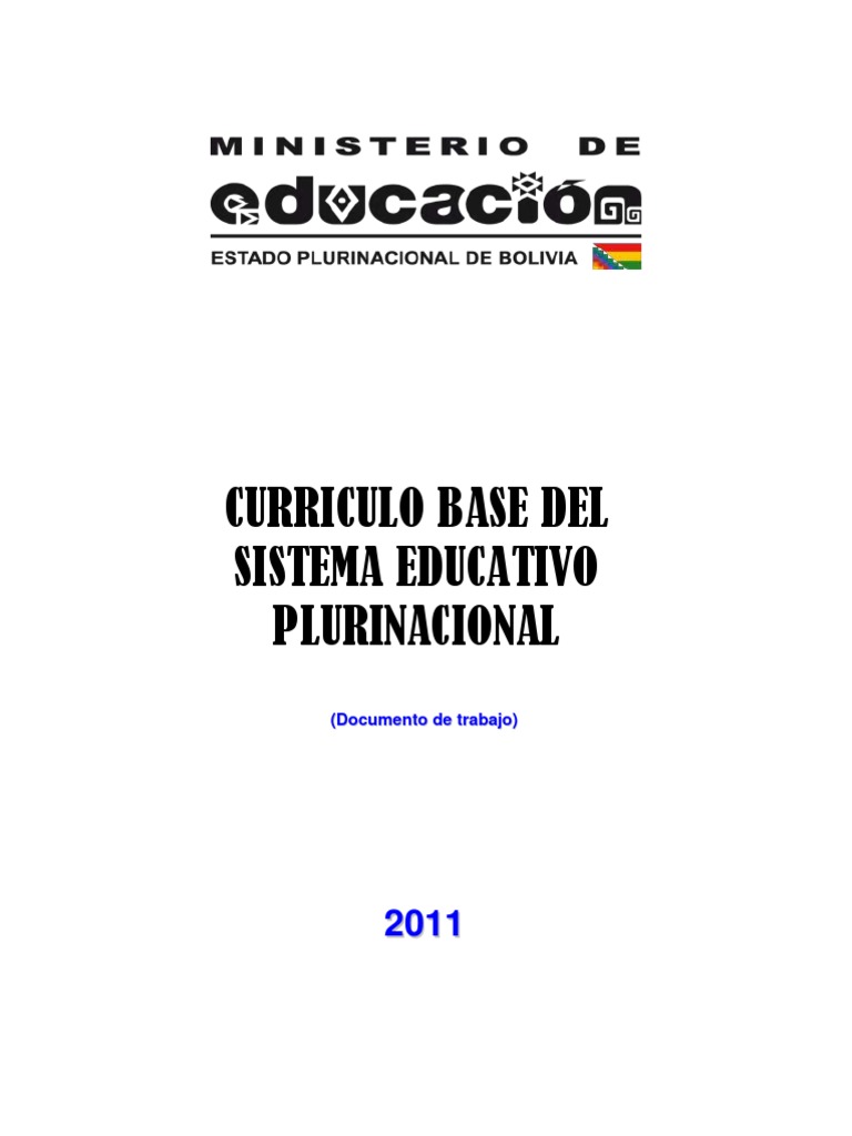 Curriculo Base Del Sistema Educativo Plurinacional | PDF | Bolivia ...