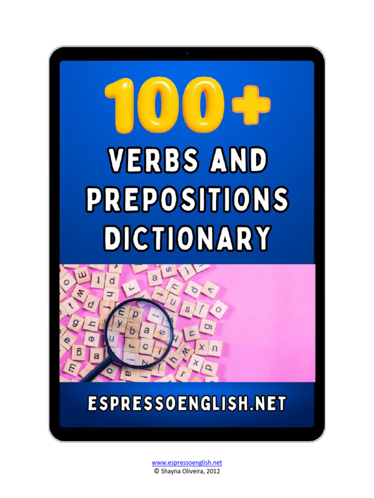 Verbs Prepositions Pdf