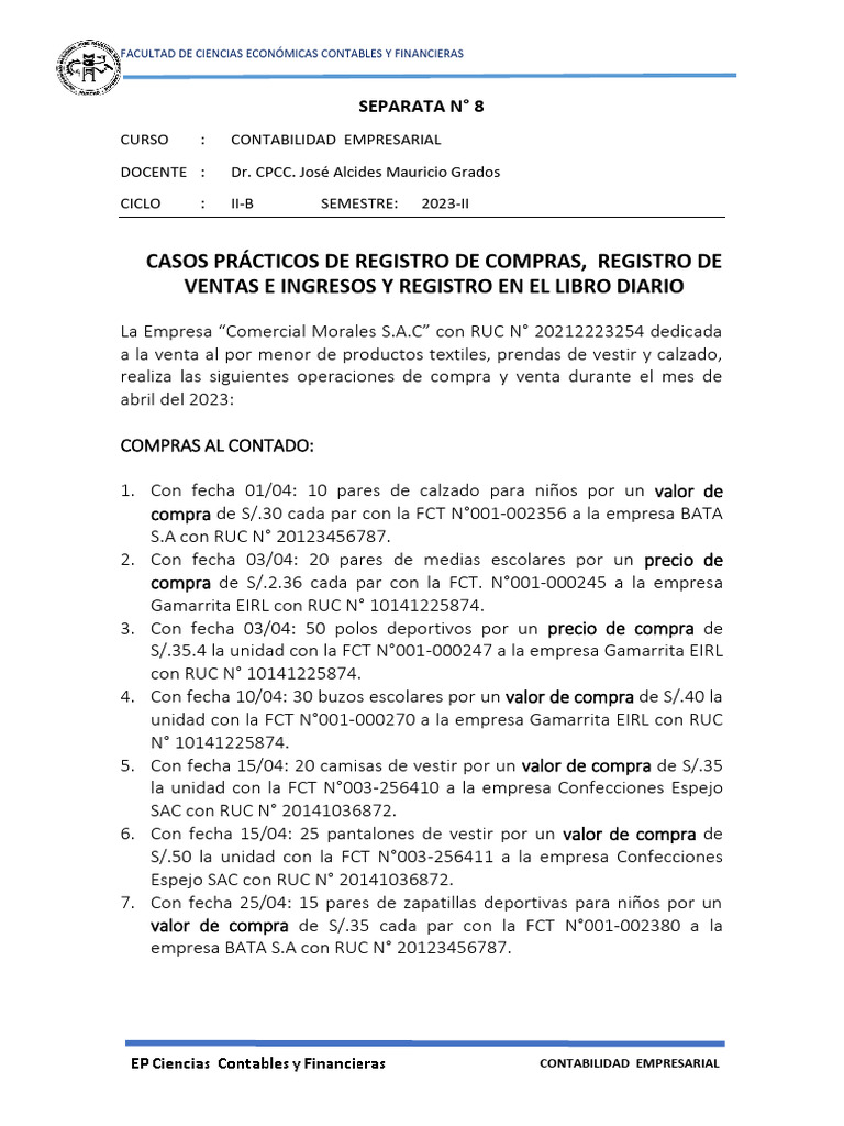 Registro de Compras y Ventas 2023 | PDF | Contabilidad | Economía ...