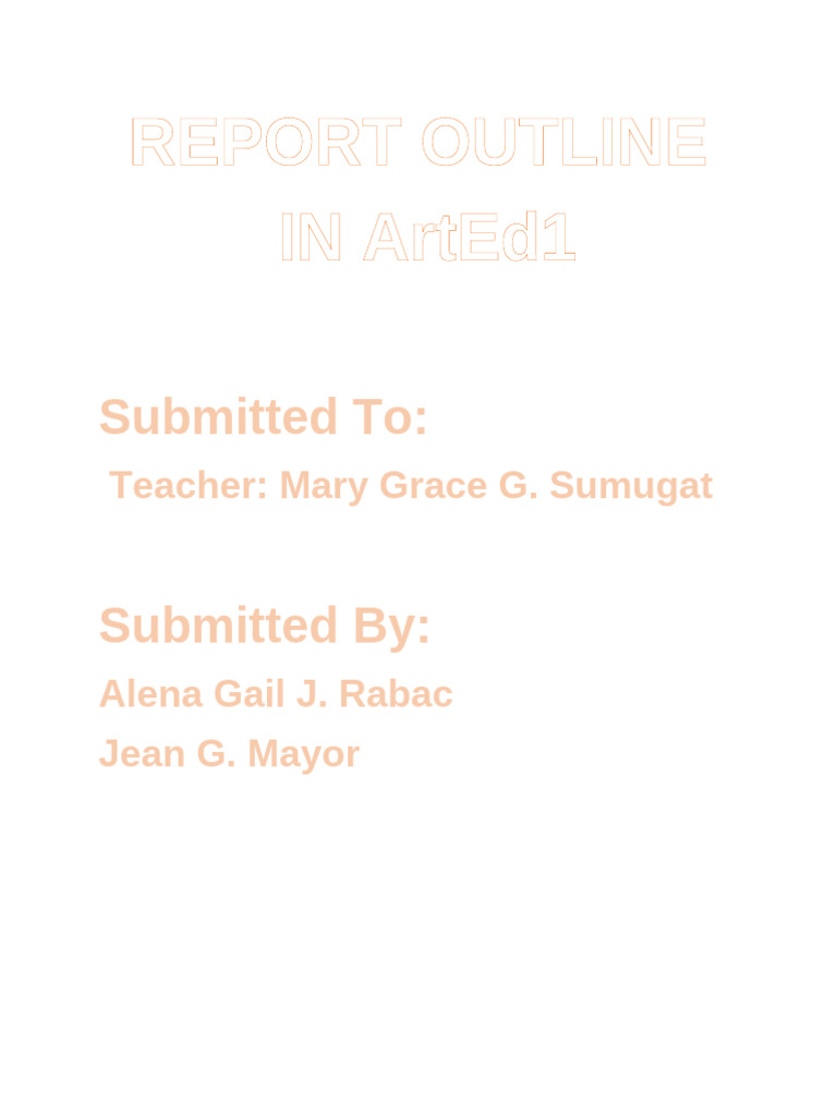 Outline Report Arted | PDF