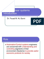 Introduction To Control Systems SE302 Topic 1 - Introduction To Linear Systems