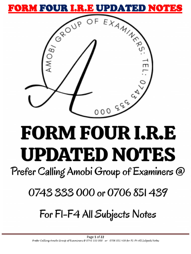 f4 I.R.E Updated Notes | PDF