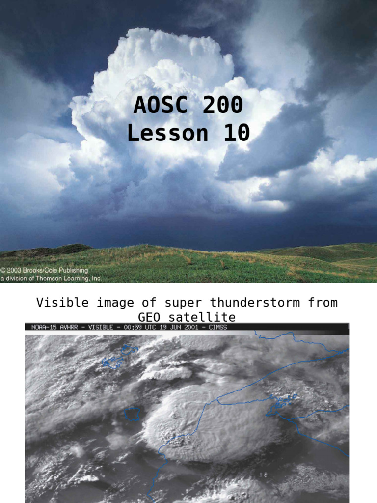 AOSC200 Summer Lect10 | PDF | Thunderstorm | Science & Mathematics