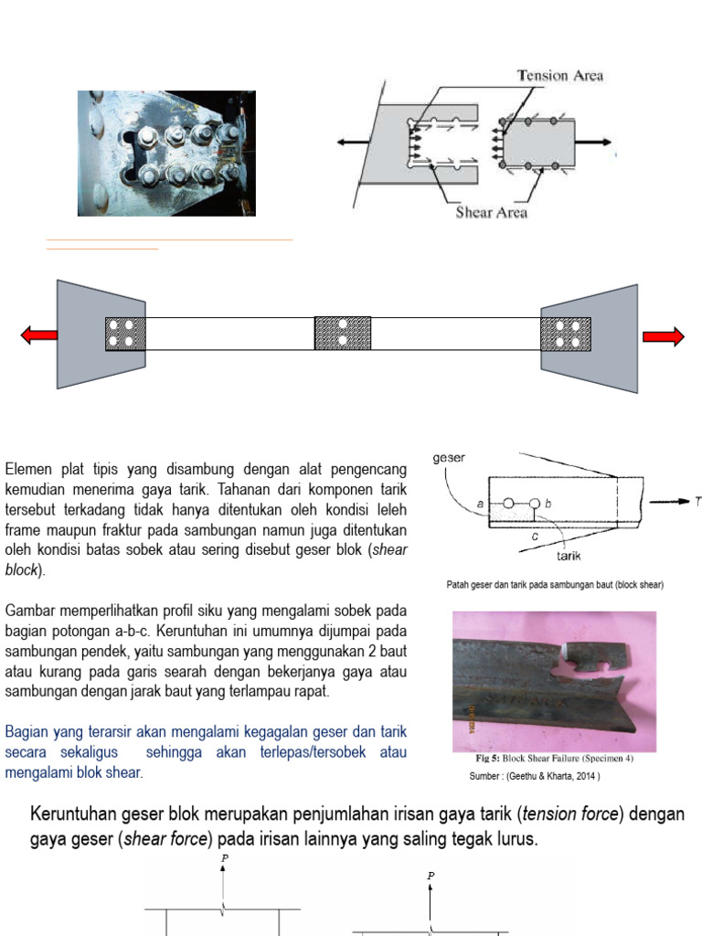 Struktur Baja Bagian 3 (Block Shear Tension Member Design) | PDF