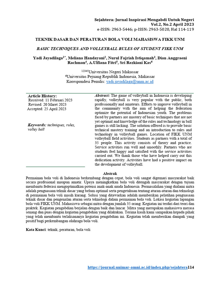 SEJAHTERA-Vol 2,+no 2+April+2023+Hal+114-119 | PDF | Ball Games ...
