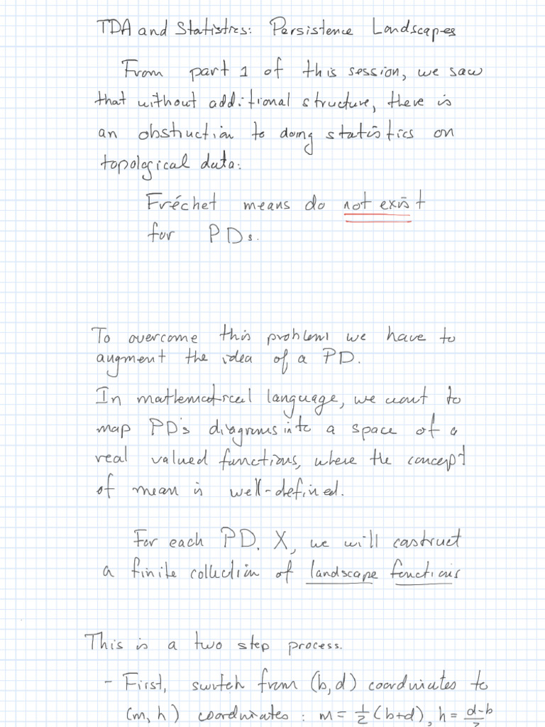 TDA and Statistics II | PDF