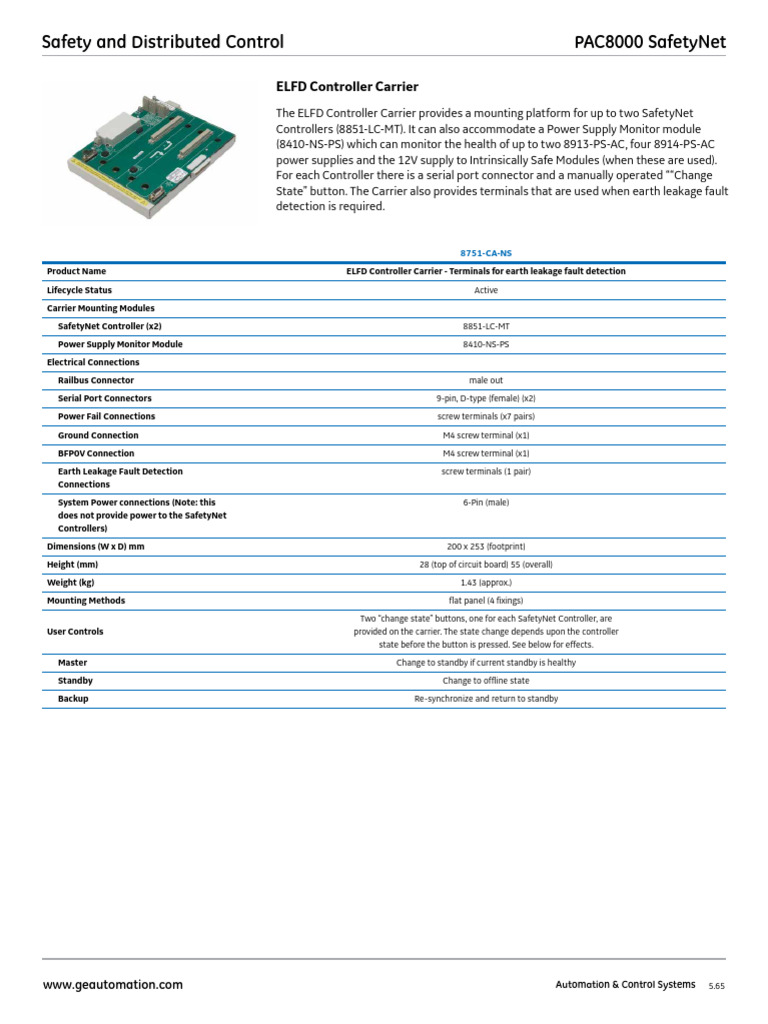 ELFD Controller Carrier Datasheet | PDF