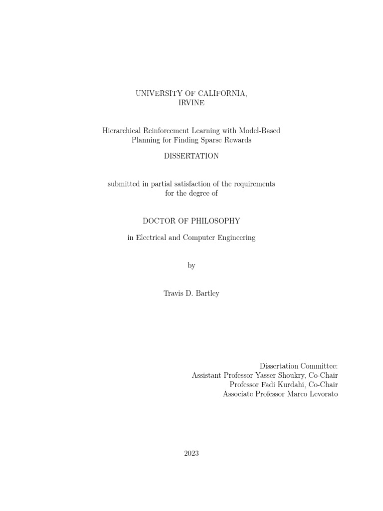 Hierarchical reinforcement learning with model based planning for