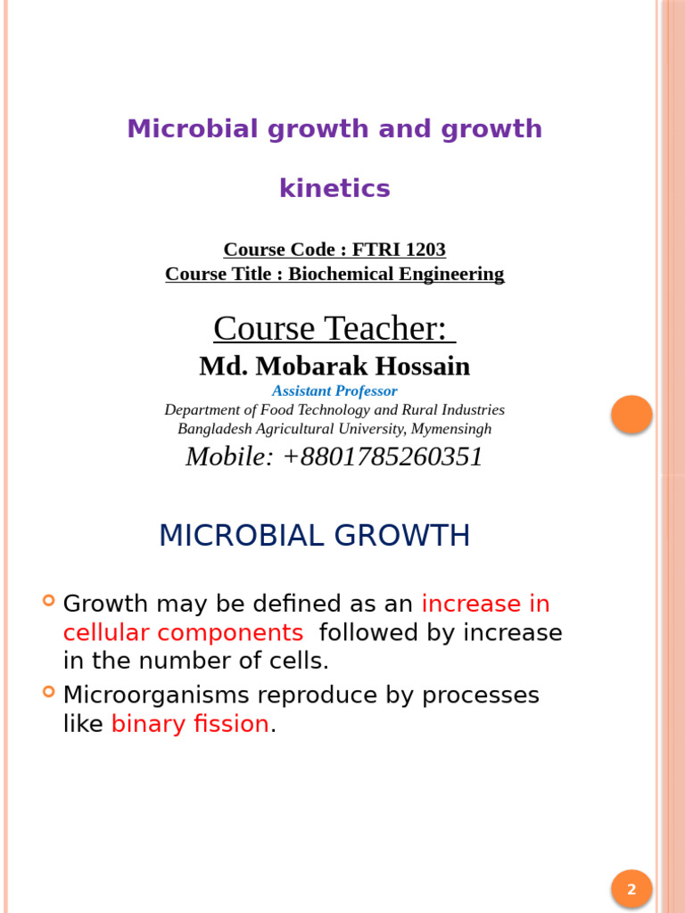 FTRI 1203 - Microbial Growth | PDF