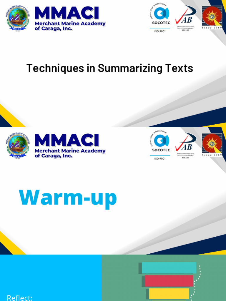 Techniques in summarizing te4xts pdf