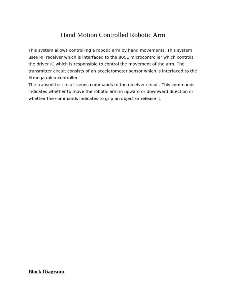 Robotic Arm | PDF