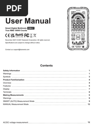 Manual Kaiweets Km601 | PDF