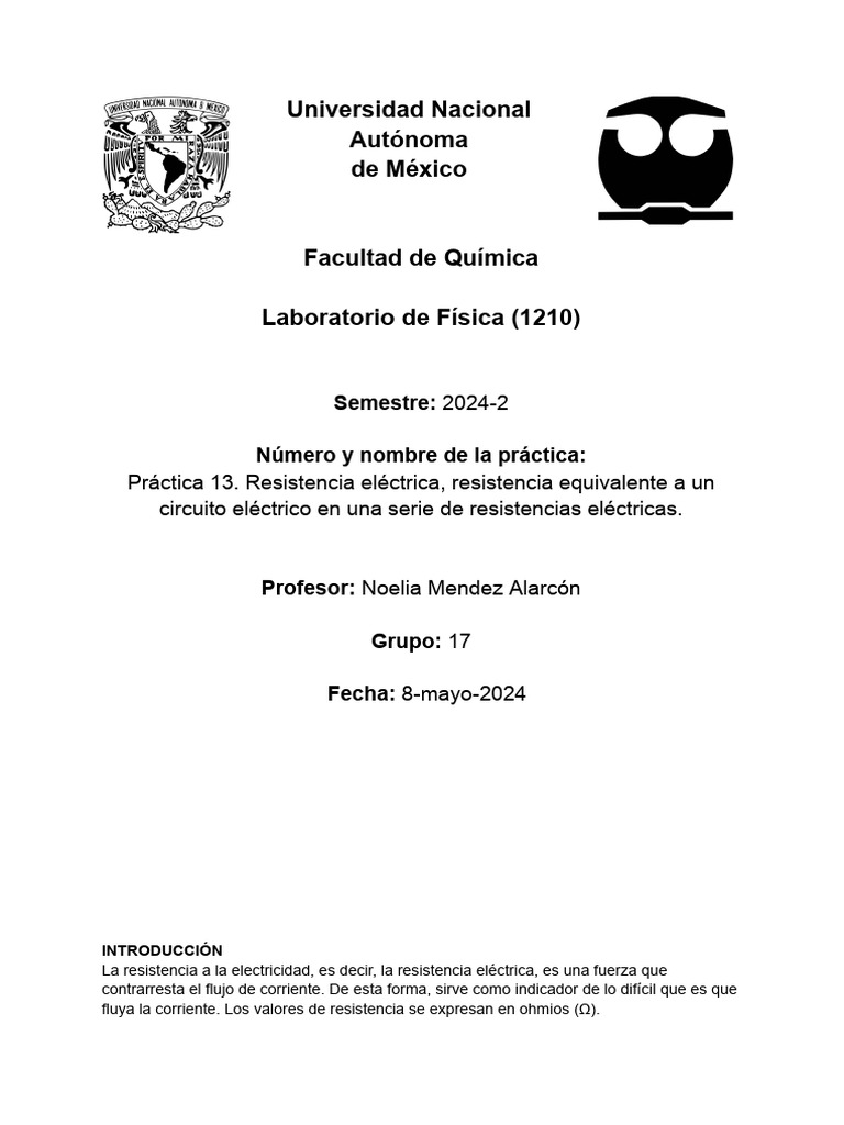 Practica 13 Fisica | PDF