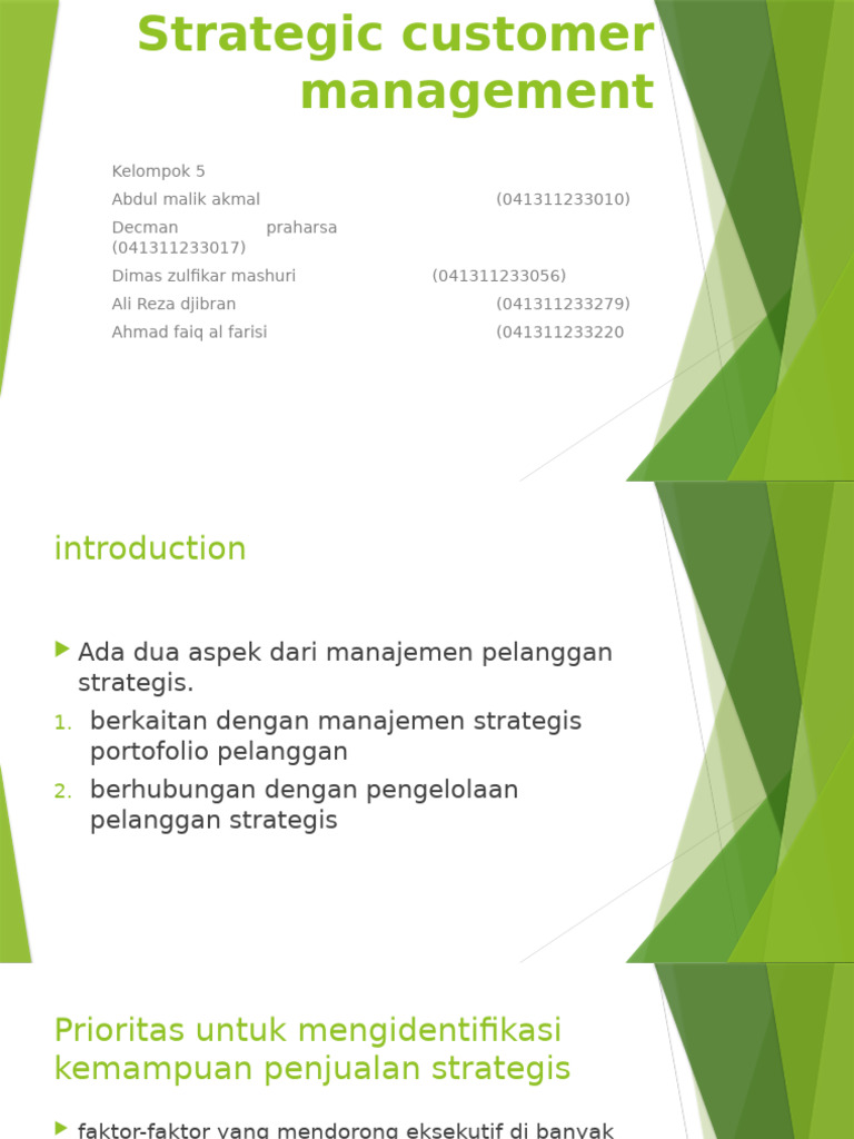 Strategic Customer Management | PDF