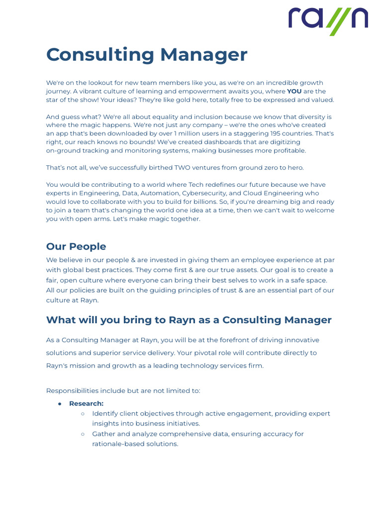 Consulting Manager | PDF