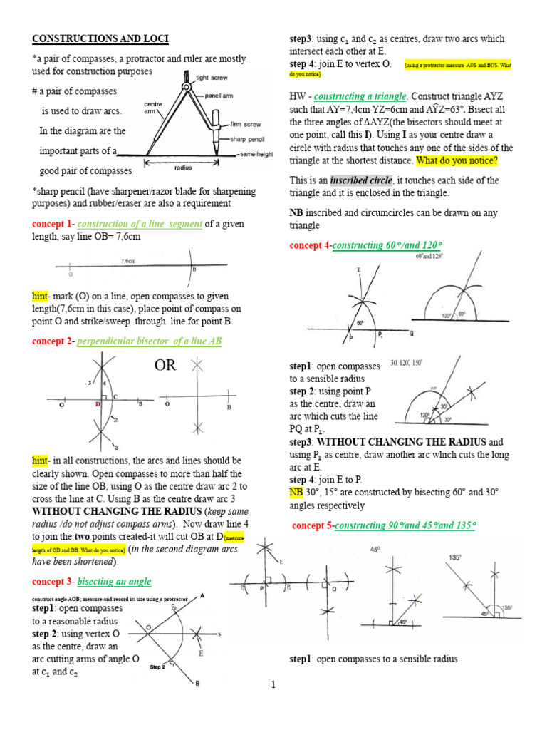 Construction and Loci Win-1 | PDF