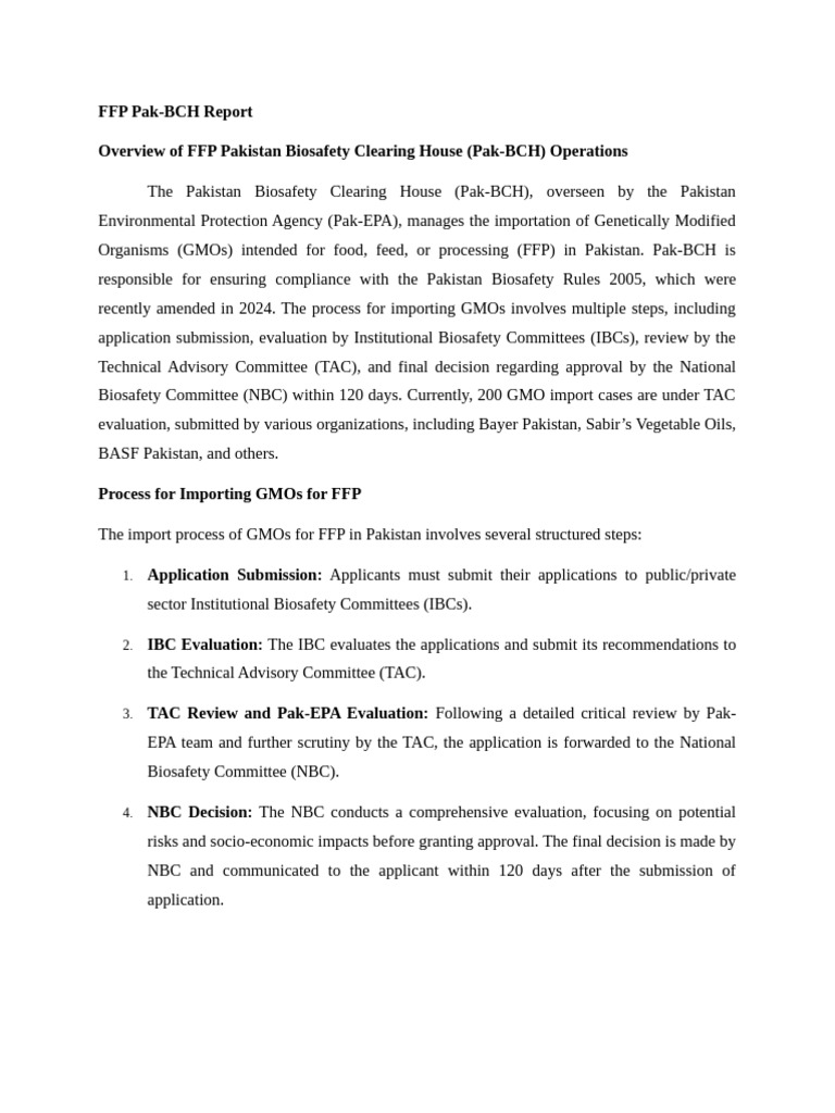 FFP Progress Report | PDF