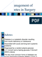 Management of Diabetes Patients in Surgery