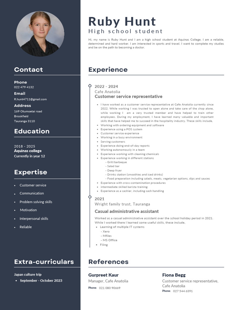 Ruby New Resume | PDF | Cuisine | Career & Growth