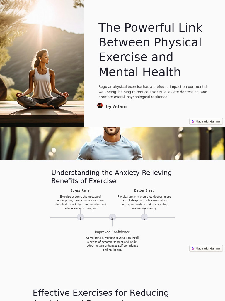The Powerful Link Between Physical Exercise and Mental Health | PDF