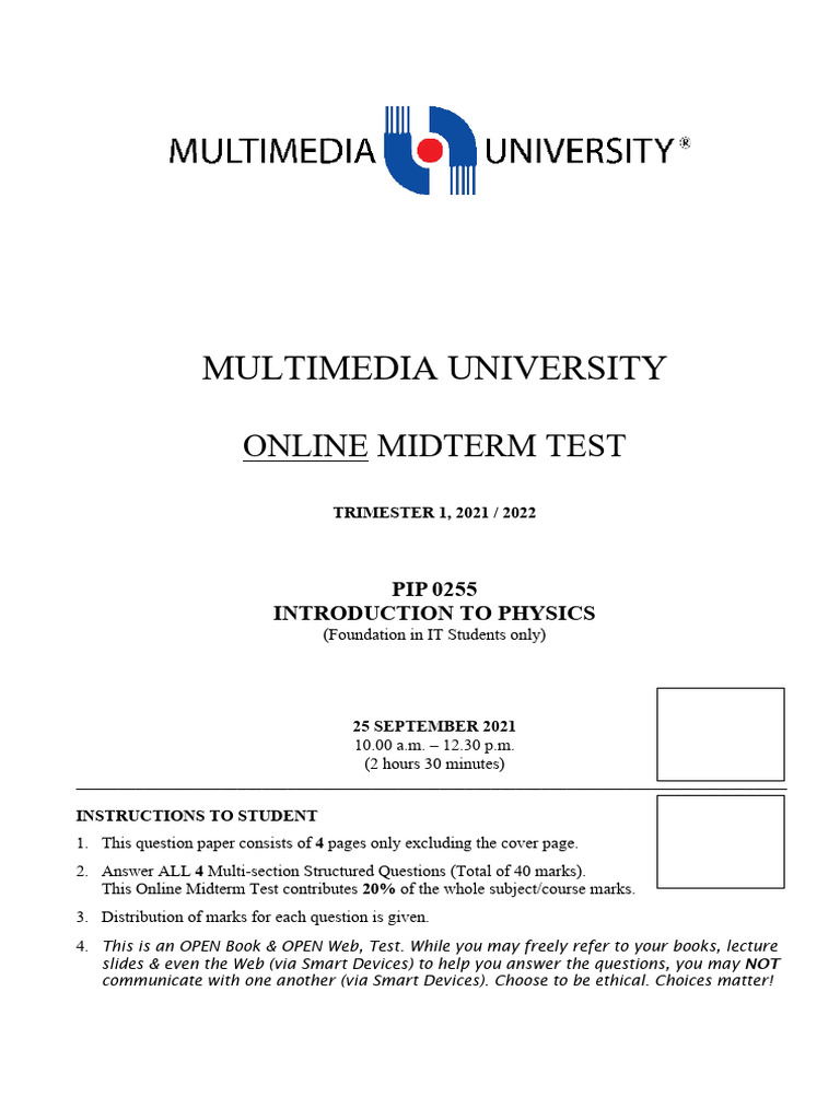 PIP0255 Sample 1 TEST - Question Paper | PDF