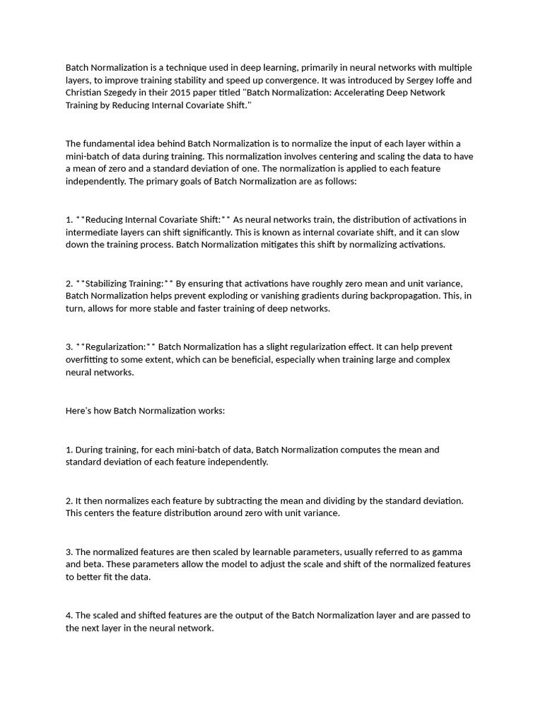 Normalization Techniques In Deep Learning Pdf