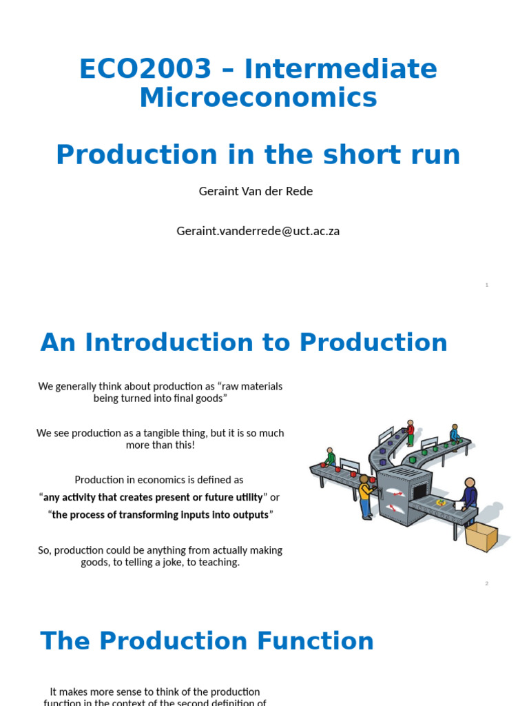 Production in Short Run Economics | PDF | Production Function | Economies