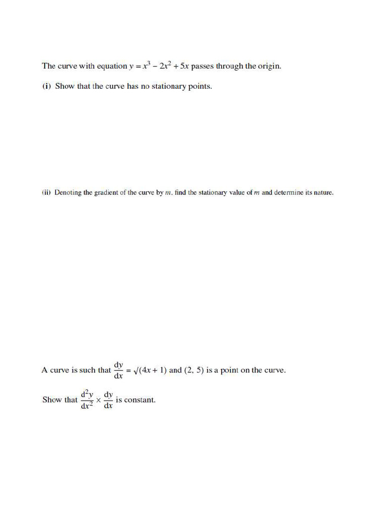 P1 Differentiation | PDF