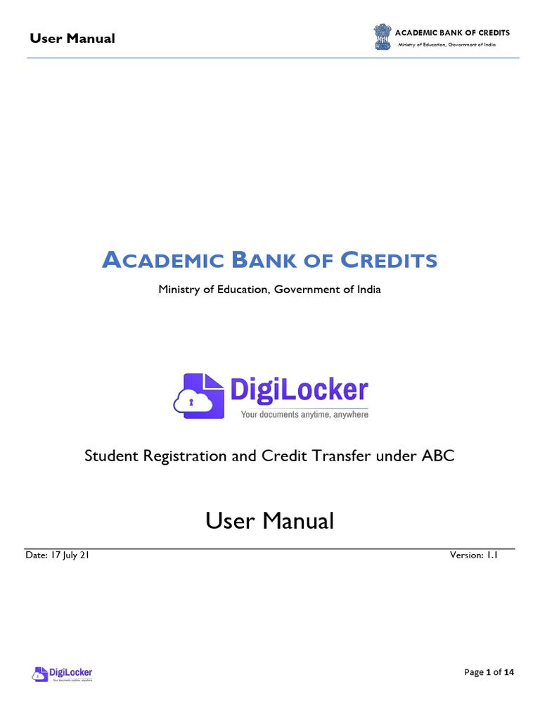 ABC Student Registration & Credit Transfer Guide | PDF | Information ...