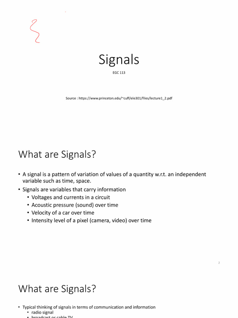 Signals1 Lecture-2 | PDF