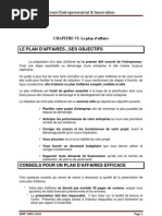 Chapitre VI.le Plan d'Affaire