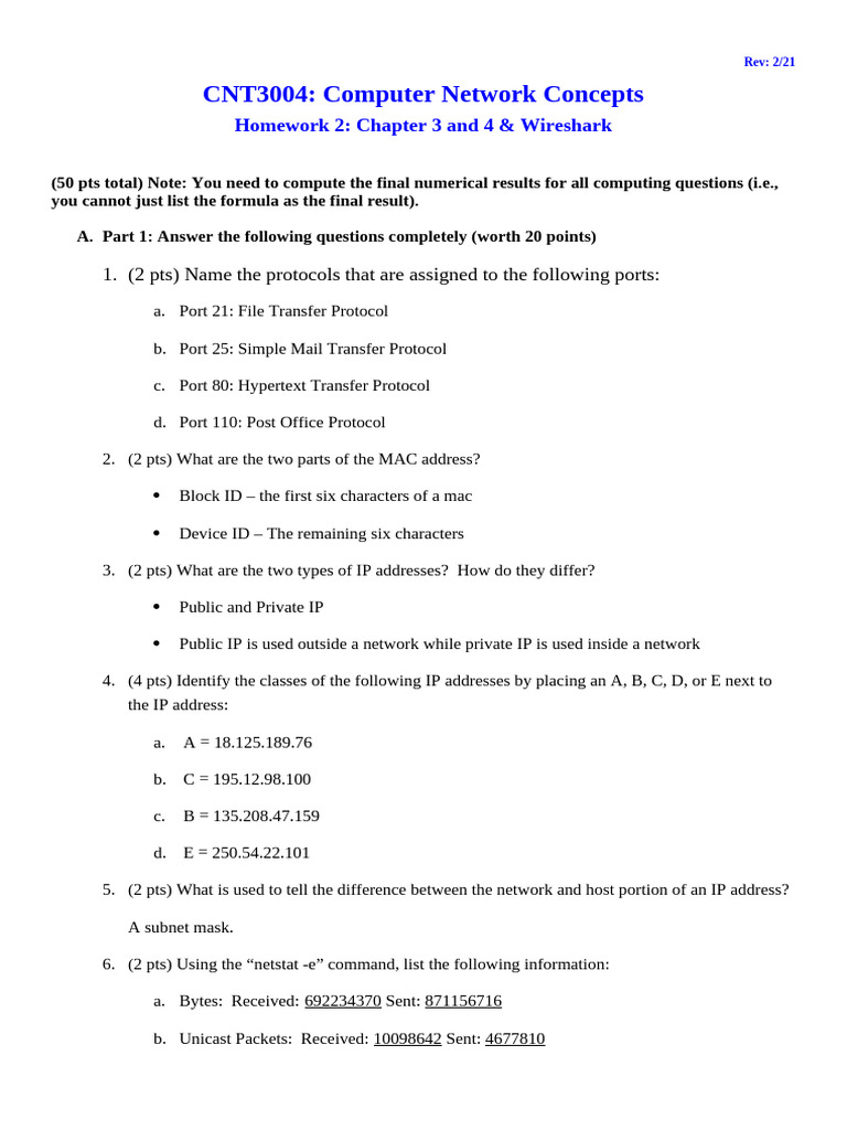 Homework 2 Spring 2021 | PDF