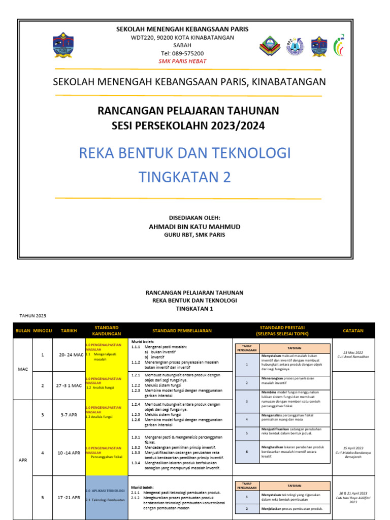 RPT-RBT T2 2023.24 | PDF