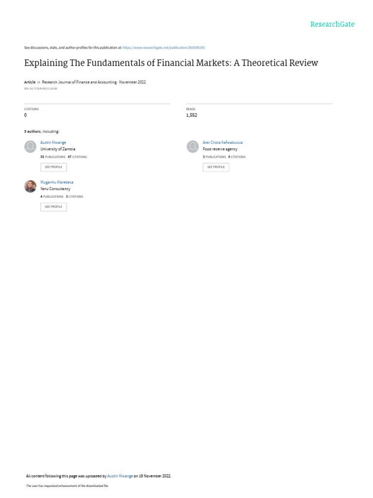 explaining-the-fundamentals-of-financial-markets-a-theoretical-review