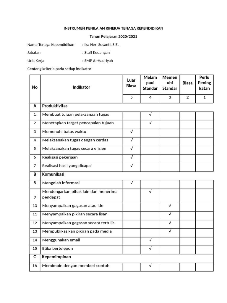 Hasil PKTK 2020-2021 | PDF