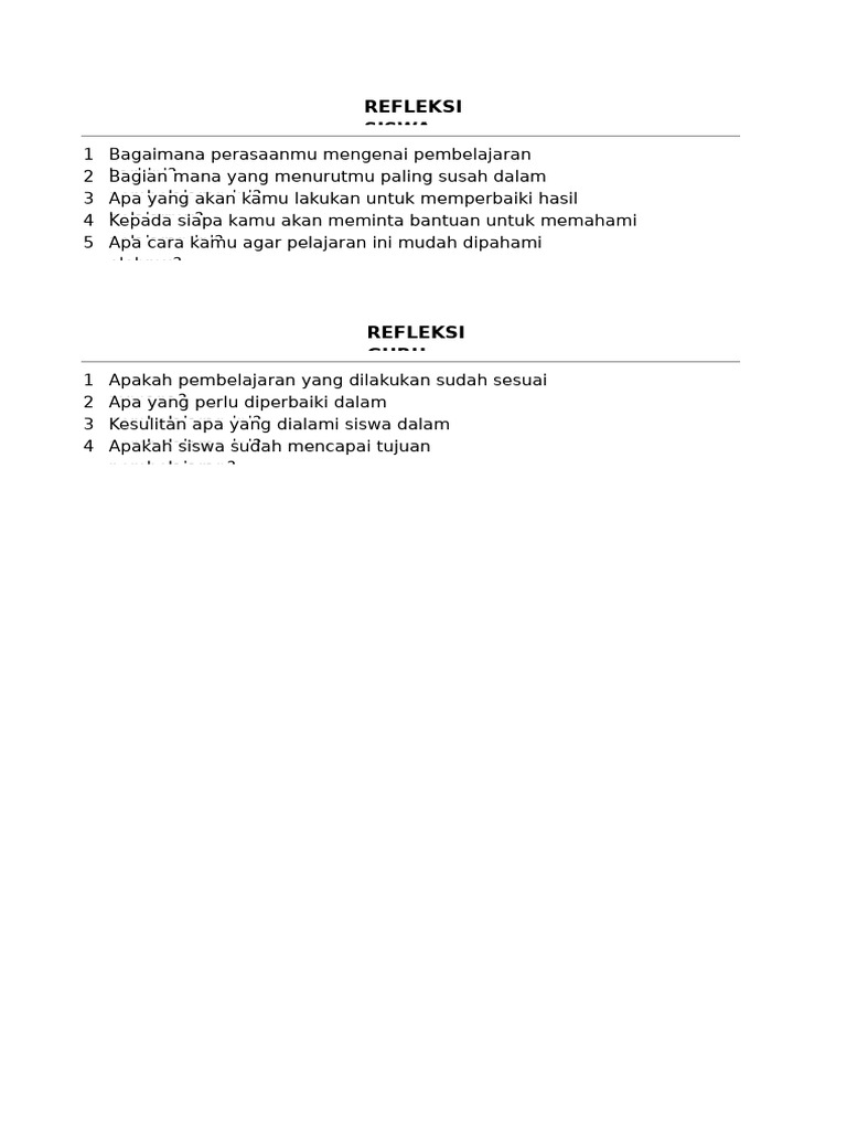 Manfaat pembelajaran reflektif untuk siswa dan guru