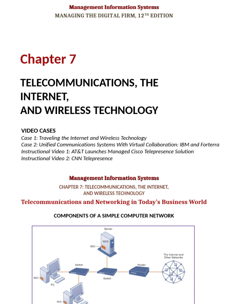 Telecommunications The Internet & Wireless Technology | PDF