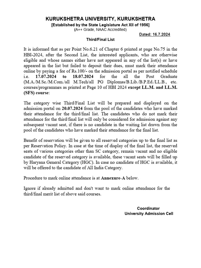 Online attendance of pg programmes 2024 25 pdf pdf