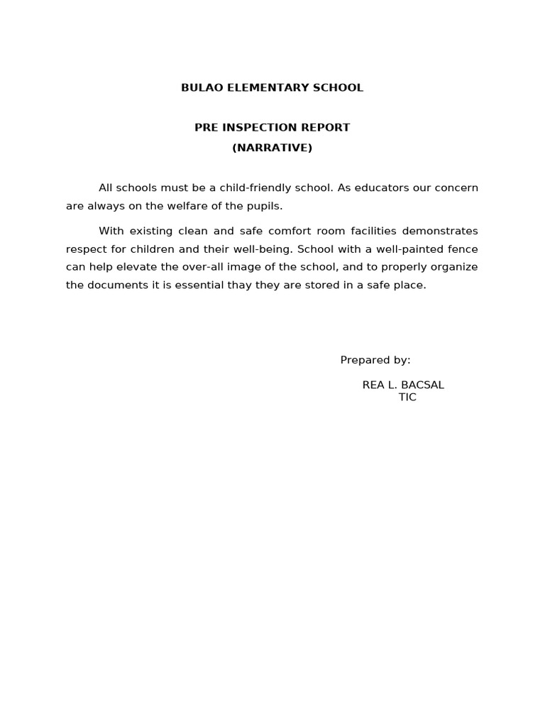 Pre Inspection Report Gutter | PDF