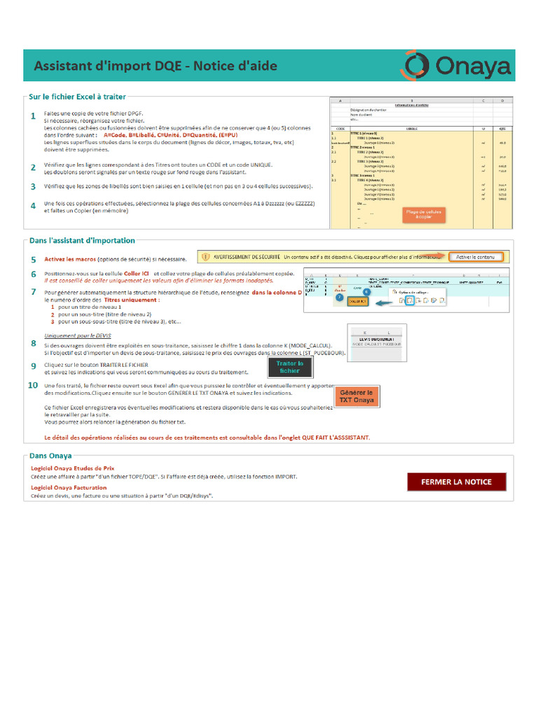 Notice Assistant - ImportDQE - V7 | PDF
