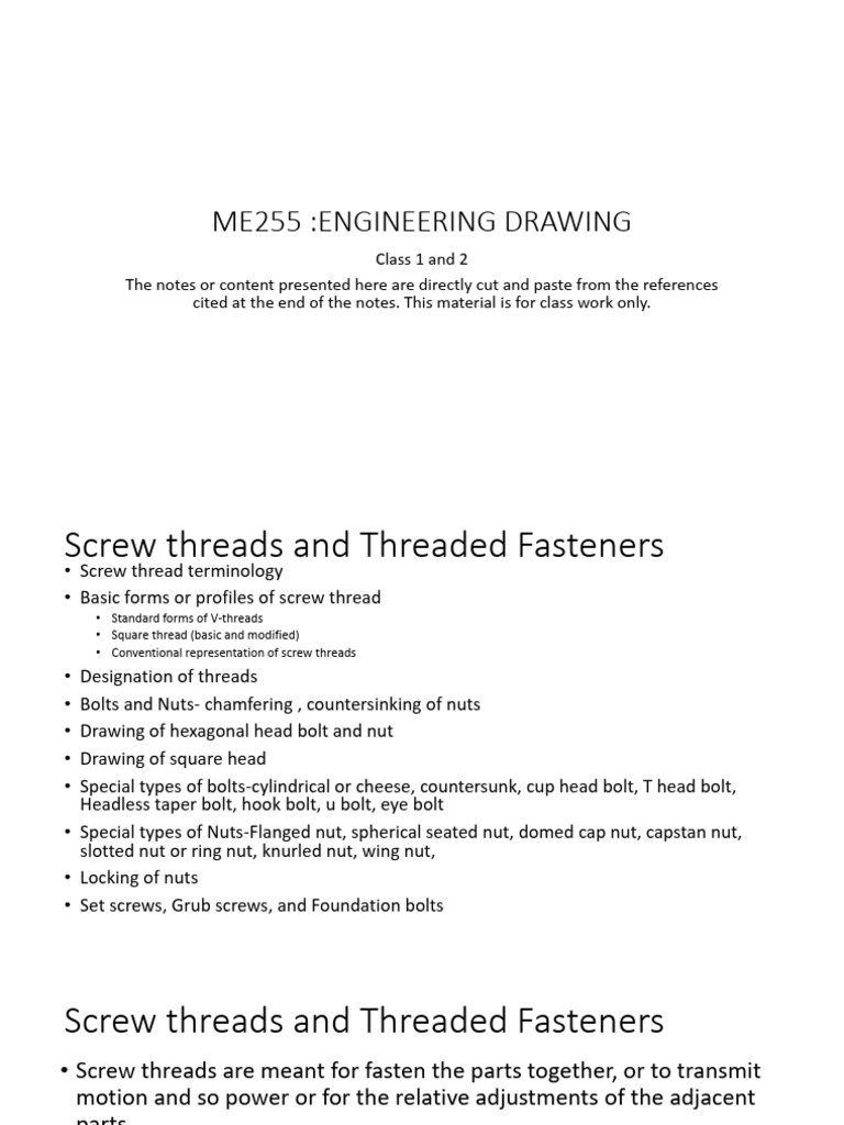 Screw Thread Engineering Overview | PDF | Sports & Recreation
