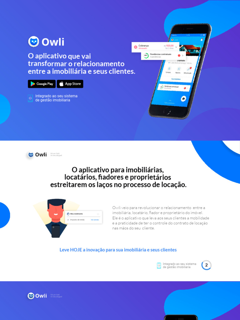 Aplicativo Owli para Imobiliárias | PDF
