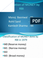 Classification of MONEY by RBI