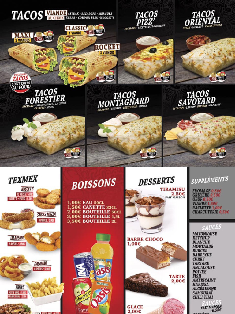Le Tacos Menu | PDF
