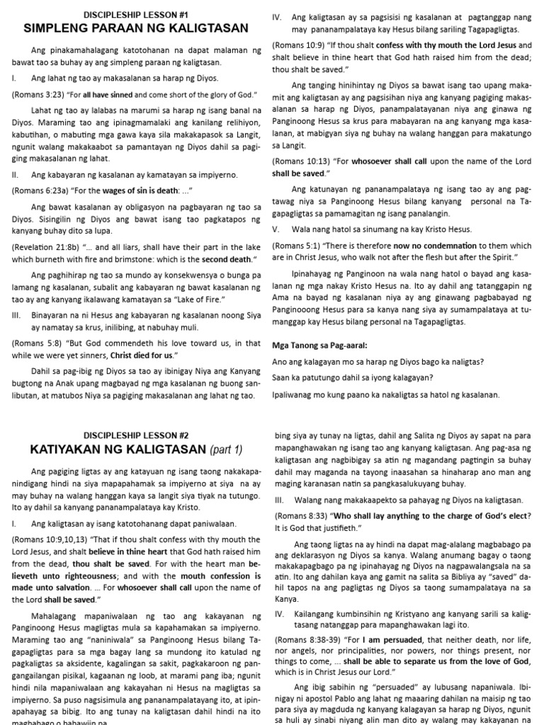 Discipleship romans tagalog pdf
