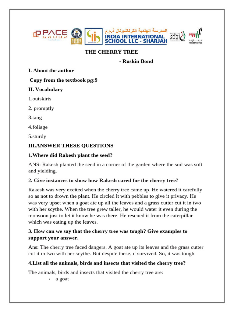 The Cherry Tree Notes | PDF