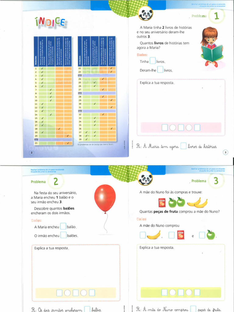 Caderno Problemas Matemática 1 º Ano Pdf